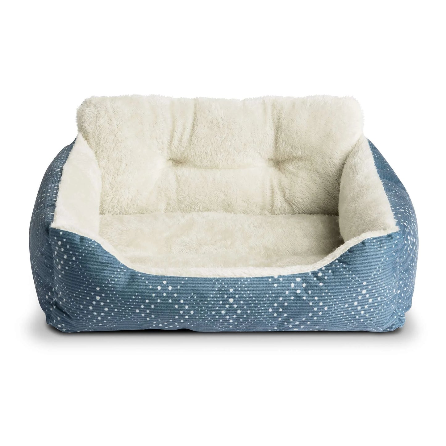 Puppy Dog Bed, Plush Bolster Dog for Small Dogs, Small, 21" X 17", Pink